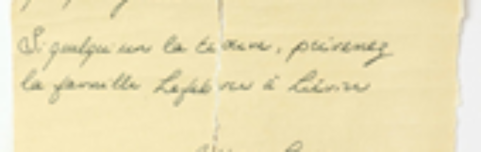 Deux graphologues se penchent sur la lettre d’une jeune naufragée du Titanic